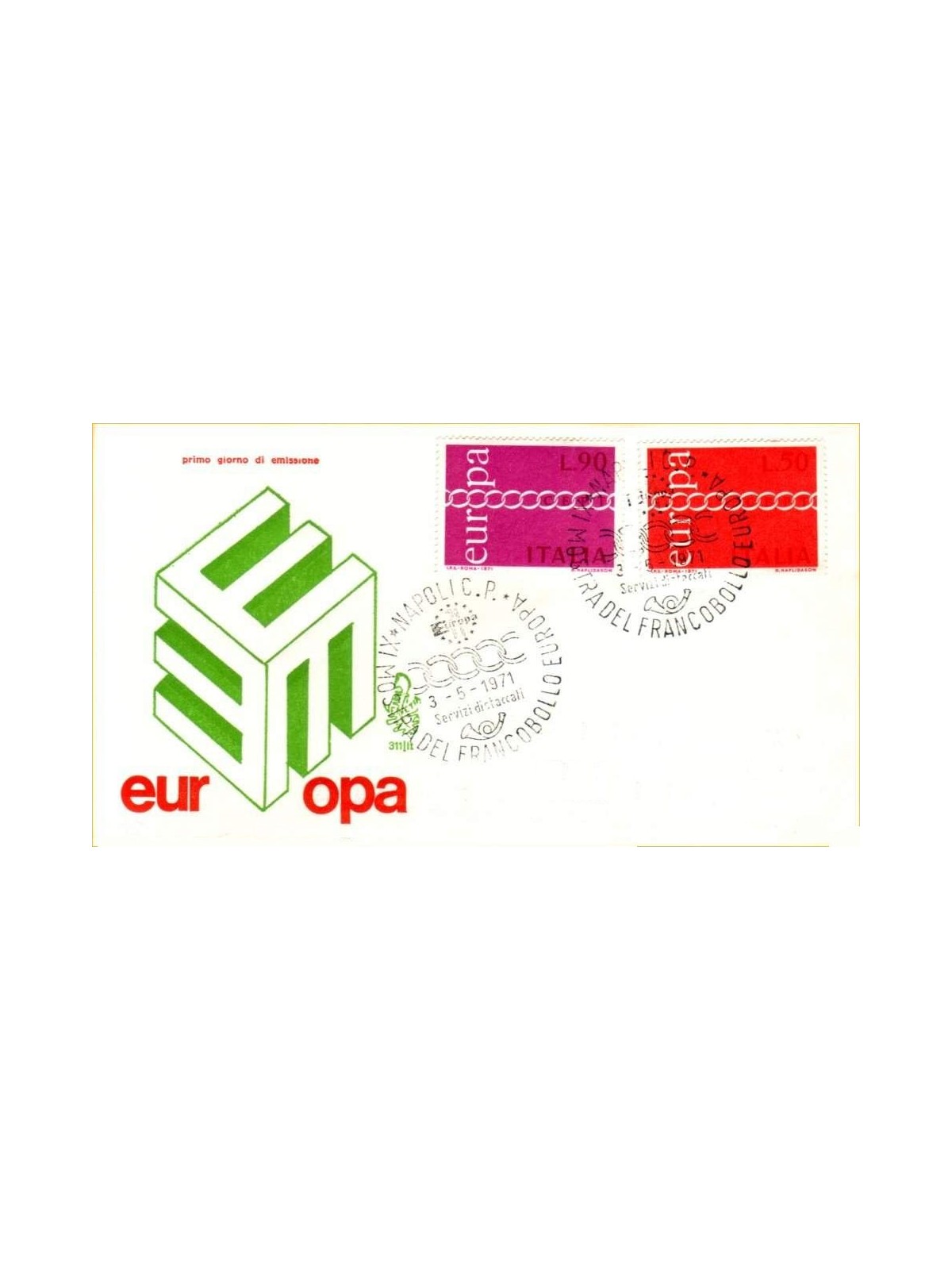 ITALY 1971 FDC (Venetia) Europa Cept