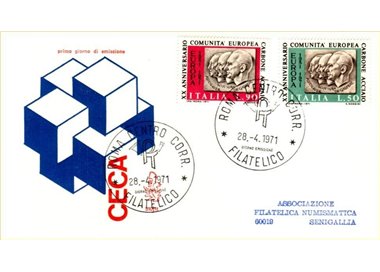 ITALIA 1971 FDC (Venetia) Ventennale CECA ord