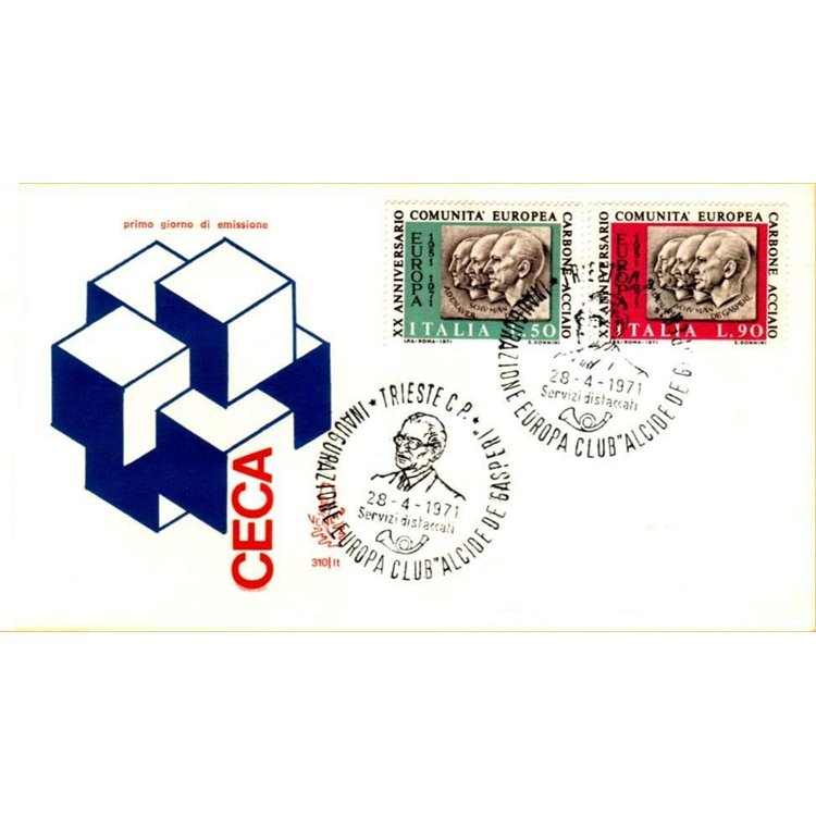 ITALIA 1971 FDC (Venetia) Ventennale CECA