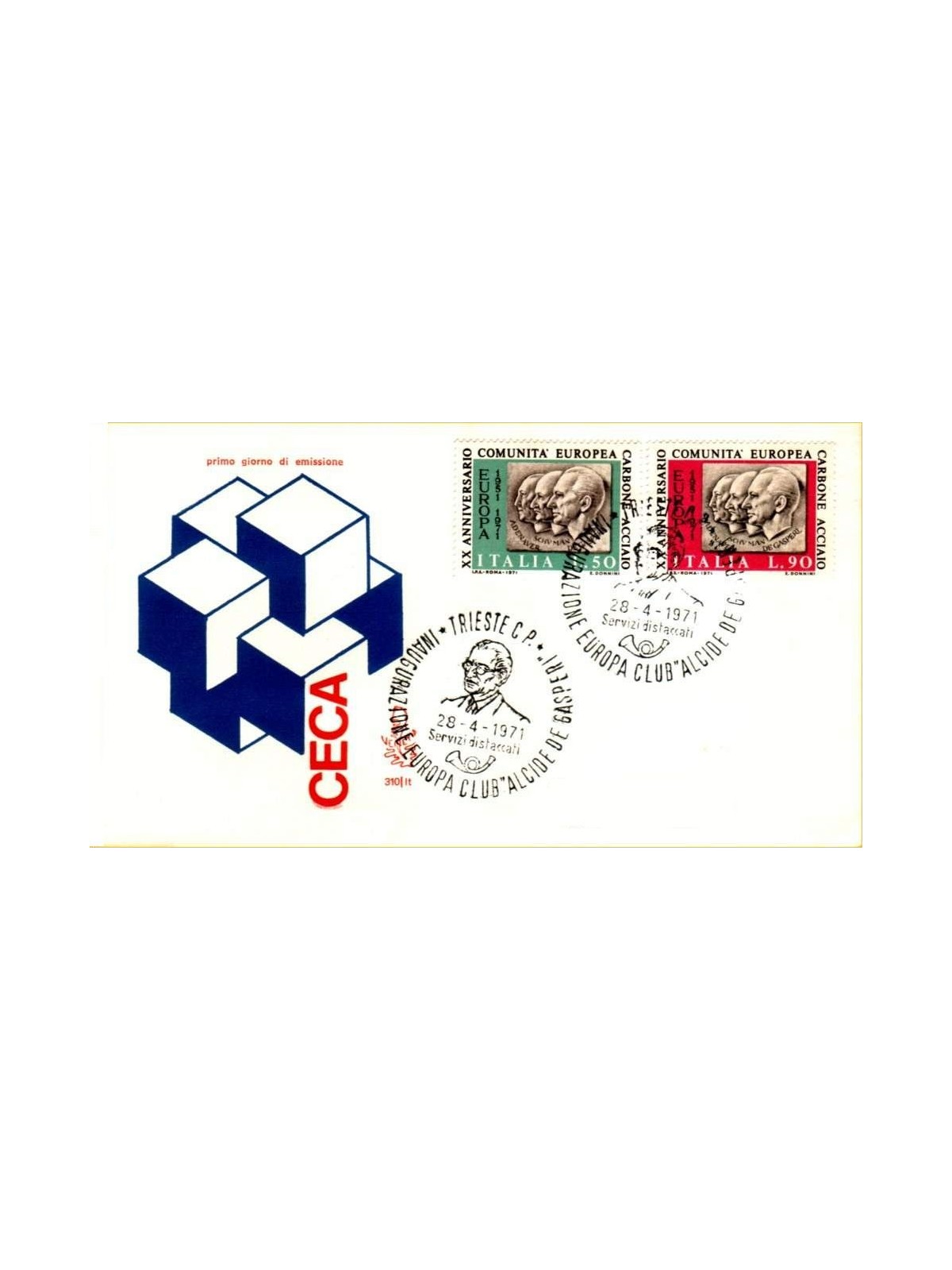 ITALY 1971 FDC (Venice) Twentieth Anniversary of the Czech Republic