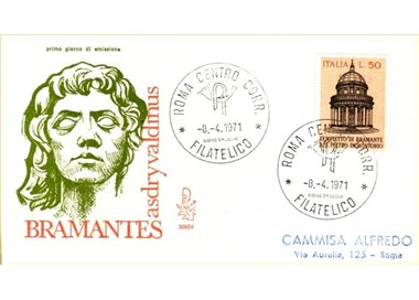 ITALY 1971 FDC (Venice) Bramante Temple ord