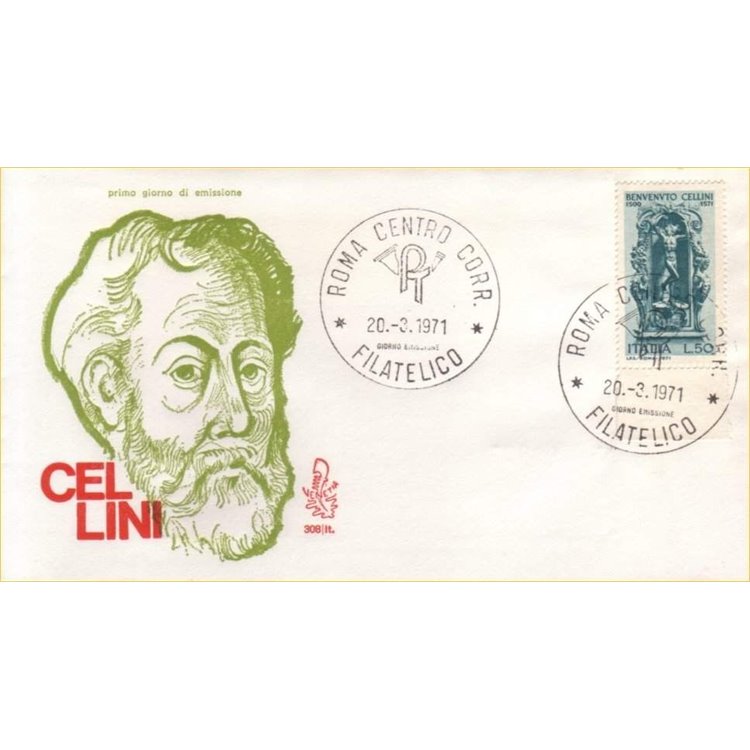 ITALIA 1971 FDC (Venetia) Benvenuto Cellini rm