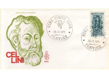 ITALY 1971 FDC (Venice) Benvenuto Cellini rm