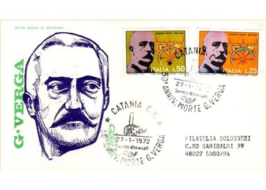 ITALY 1972 FDC (Venice) Giovanni Verga ord ct