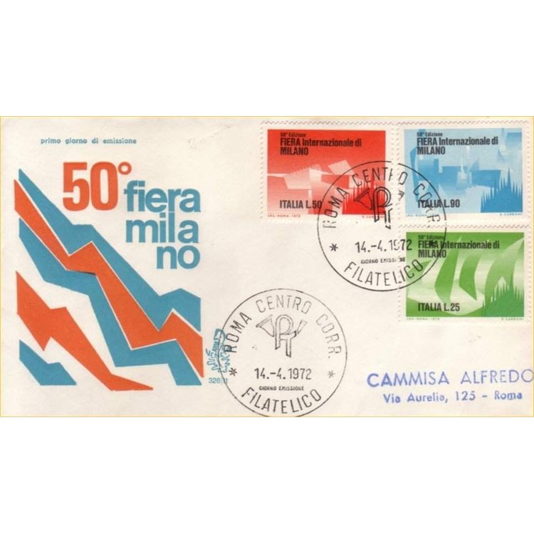 ITALY 1972 FDC (Venice) Milan Fair ord rm