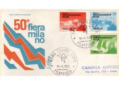 ITALY 1972 FDC (Venice) Milan Fair ord rm