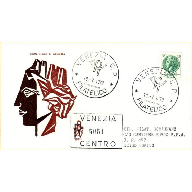 ITALY 1972 FDC (Venice) Siracusana collection