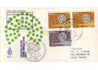 ITALY 1972 FDC (Venice) Inter-parliamentary Union registered