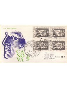 ITALY 1972 FDC (Venice) Antonio Canova collection