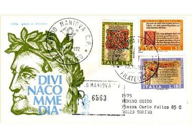 ITALIA 1972 FDC (Venetia) Divina Commedia racc mn