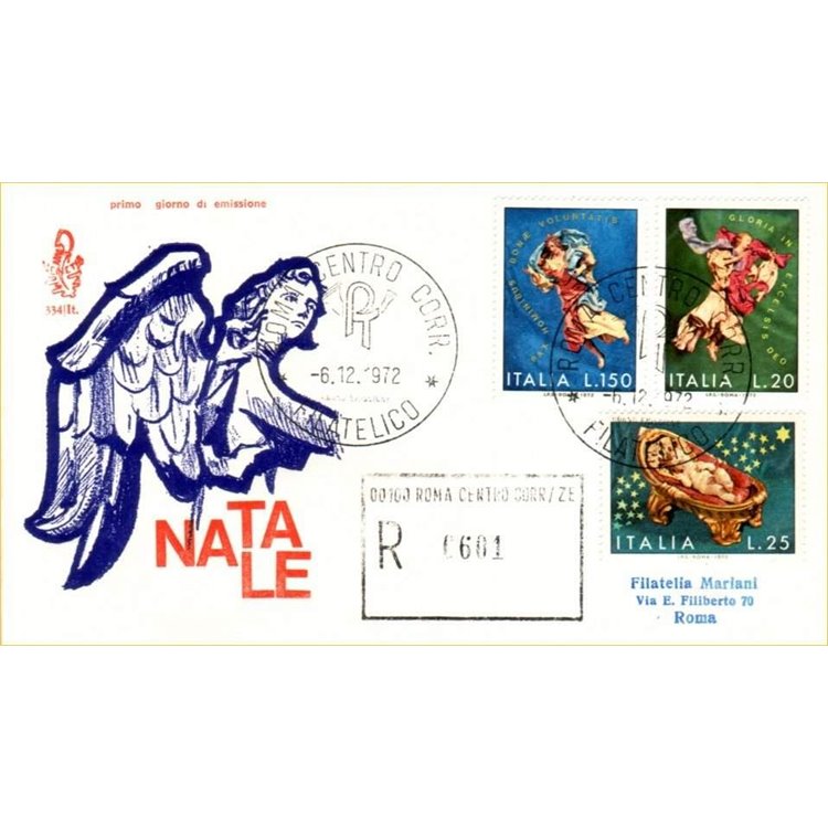 ITALY 1972 FDC (Venice) Christmas collectible