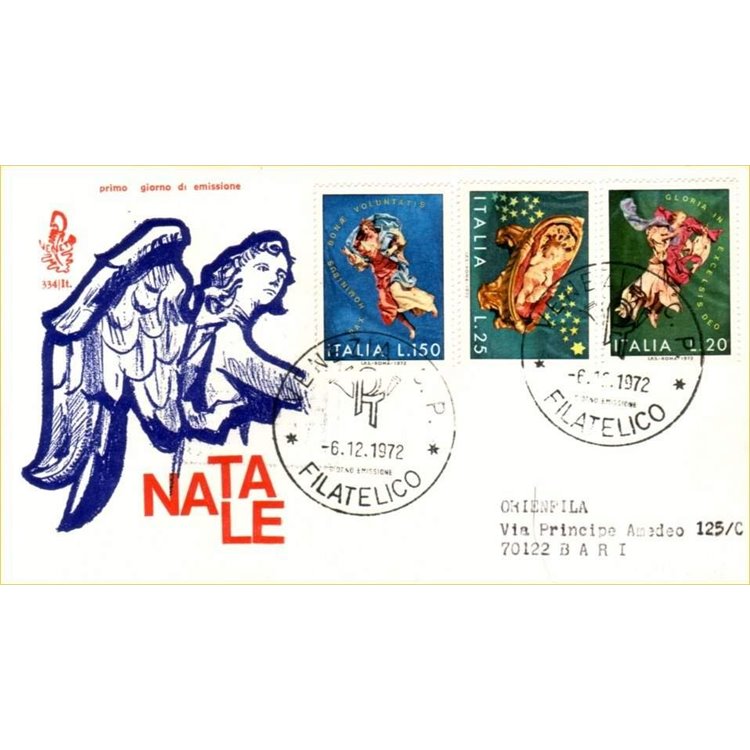 ITALY 1972 FDC (Venice) Christmas collection
