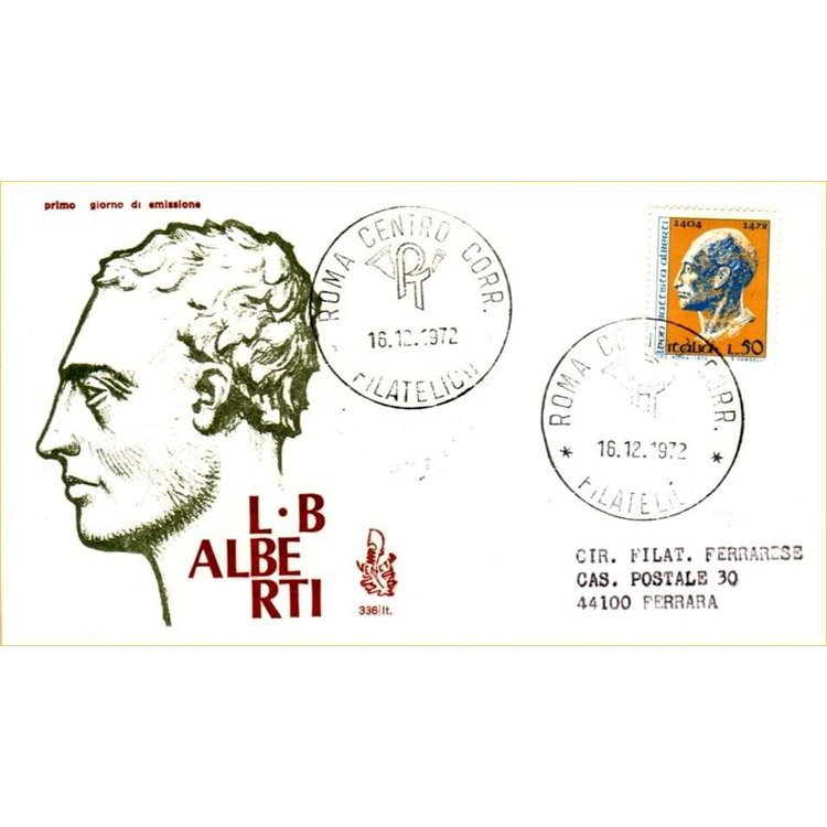 ITALIA 1972 FDC (Venetia) Leon Battista Alberti