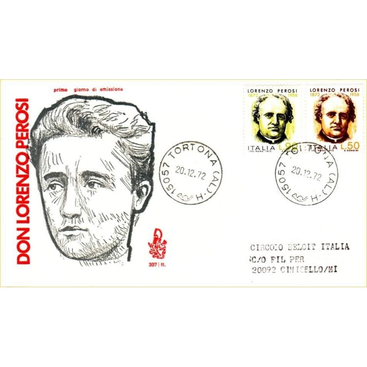 ITALY 1972 FDC (Venice) Lorenzo Perosi