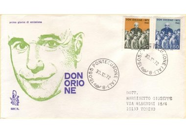 ITALIA 1972 FDC (Venetia) Don Luigi Orione