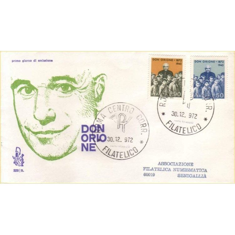 ITALY 1972 FDC (Venice) Don Luigi Orione ord