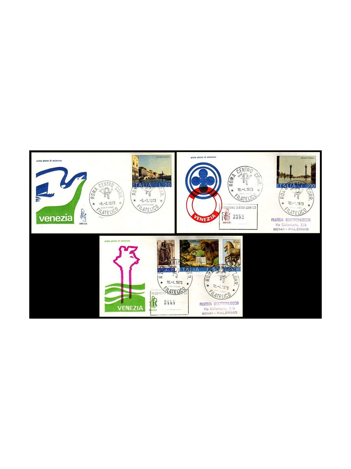 ITALY 1973 FDC (Venetia) Save Venice collection