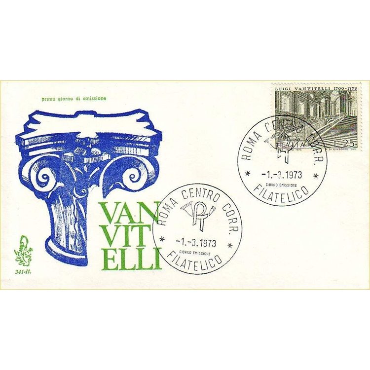 ITALY 1973 FDC (Venice) Luigi Vanvitelli ord