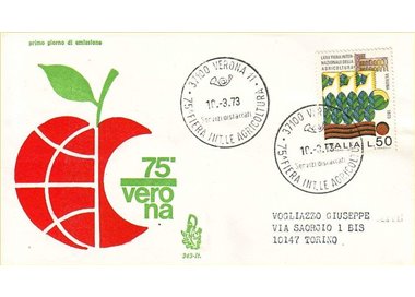 ITALIA 1973 FDC (Venetia) Fiera di Verona