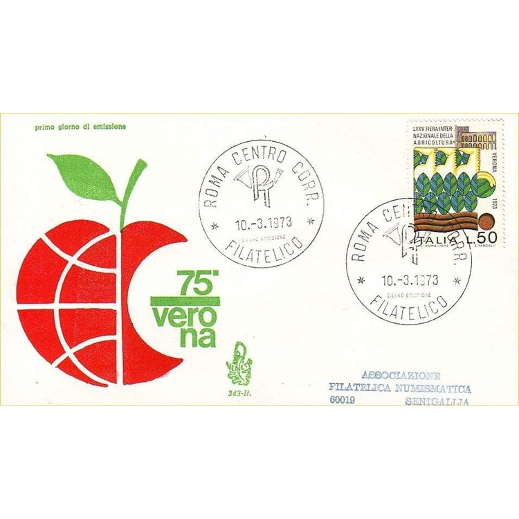 ITALIA 1973 FDC (Venetia) Fiera di Verona ord