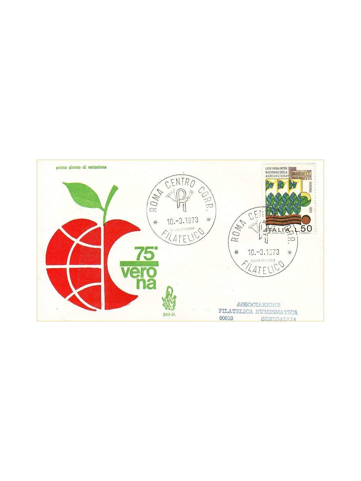 ITALY 1973 FDC (Venice) Verona Fair ord