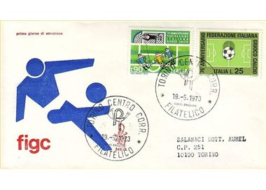ITALY 1973 FDC (Venice) FIGC to