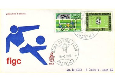 ITALY 1973 FDC (Venice) FIGC rm