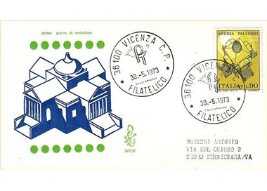 ITALIA 1973 FDC (Venetia) Andrea Palladio
