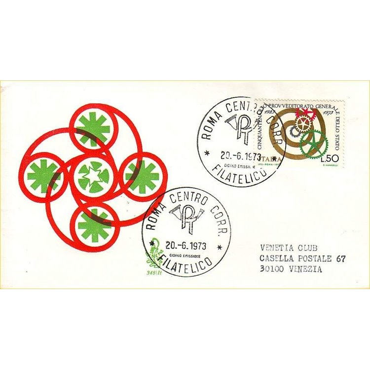 ITALY 1973 FDC (Venice) State Office ord