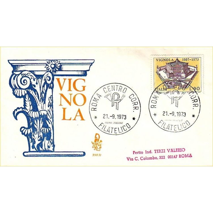 ITALIA 1973 FDC (Venetia) Vignola