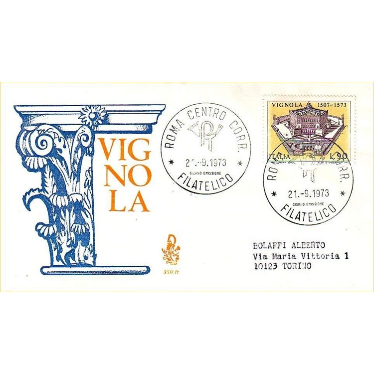 ITALY 1973 FDC (Venice) Vignola ord