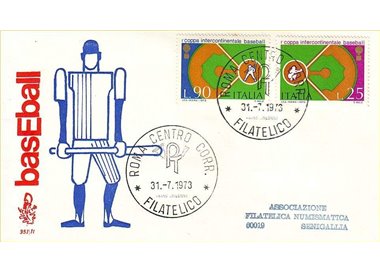 ITALIA 1973 FDC (Venetia) Baseball ord