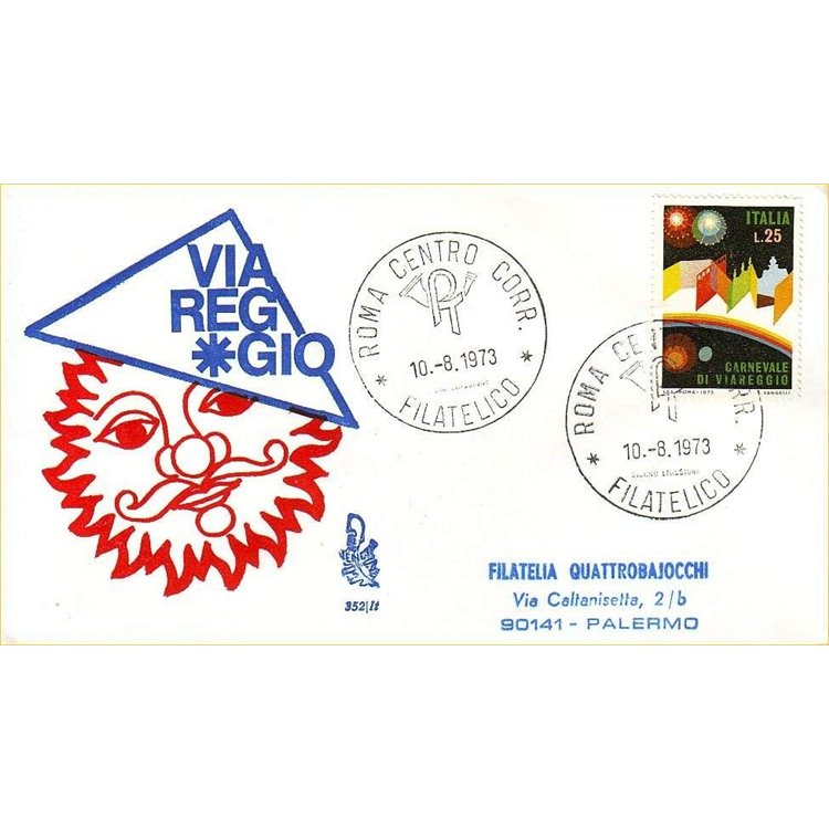 ITALIA 1973 FDC (Venetia) Carnevale Viareggio ord