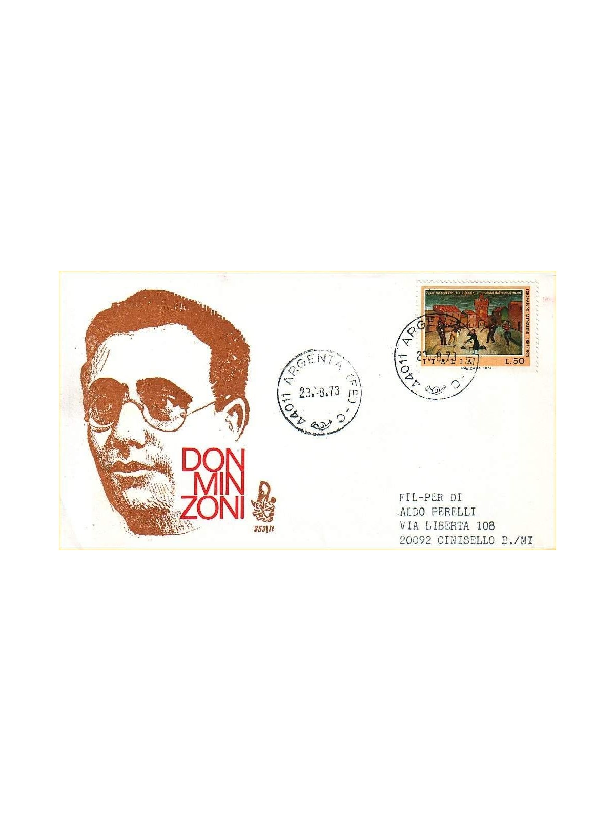ITALY 1973 FDC (Venice) Don Minzoni