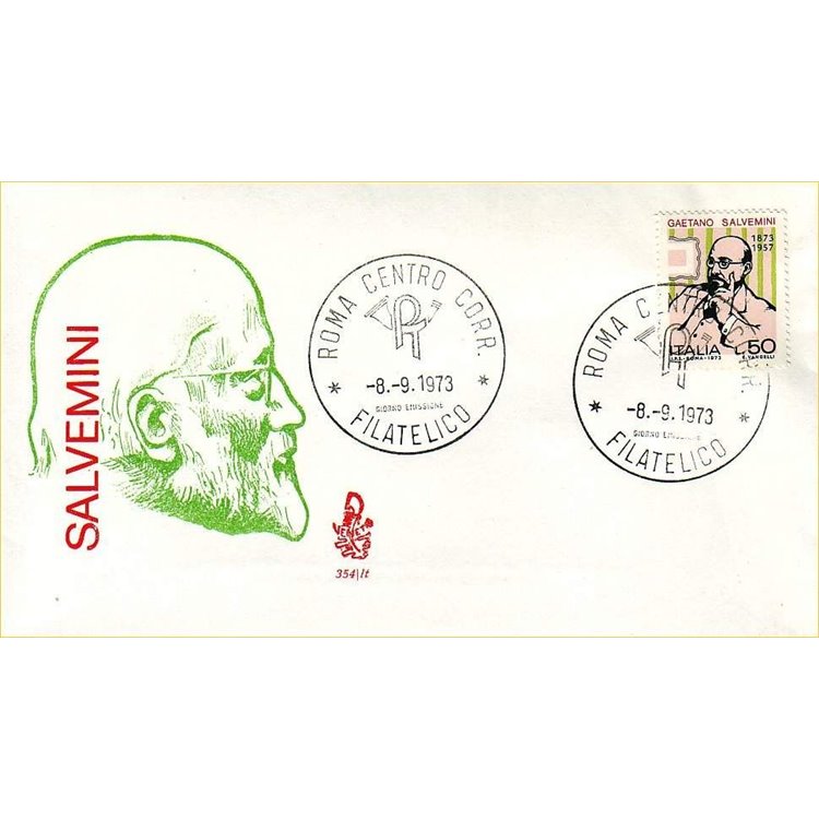 ITALIA 1973 FDC (Venetia) Gaetano Salvemini rm