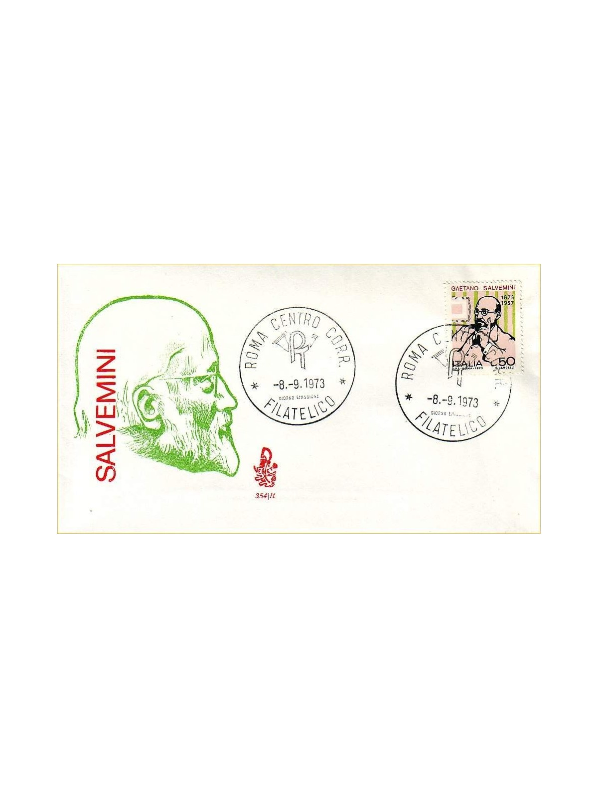 ITALY 1973 FDC (Venice) Gaetano Salvemini rm