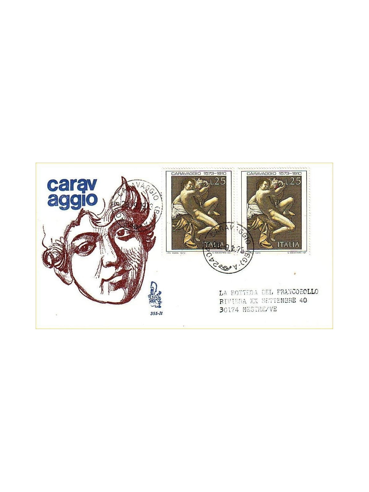 ITALY 1973 FDC (Venice) Caravaggio