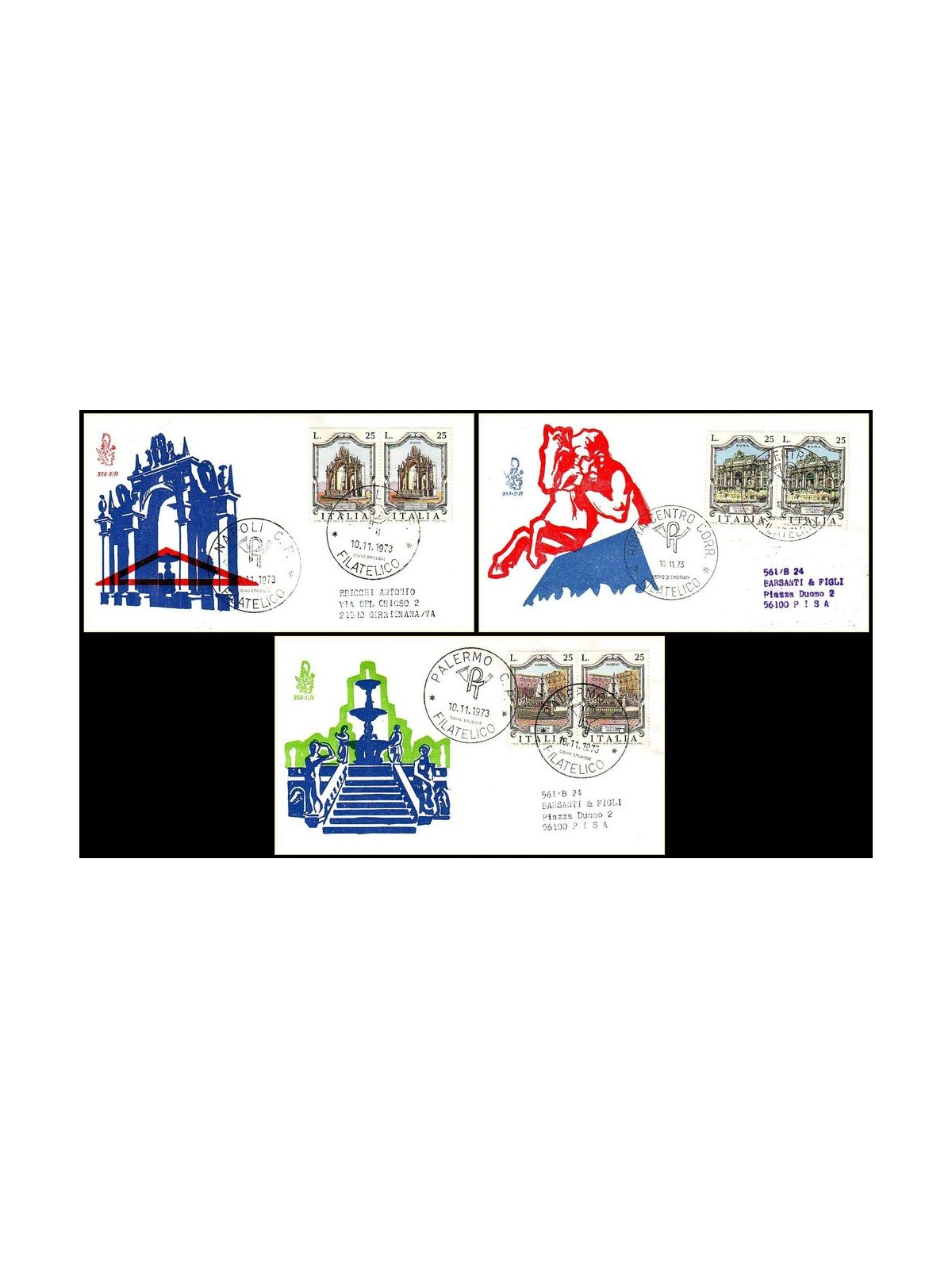 ITALIA 1973 FDC (Venetia) Fontane