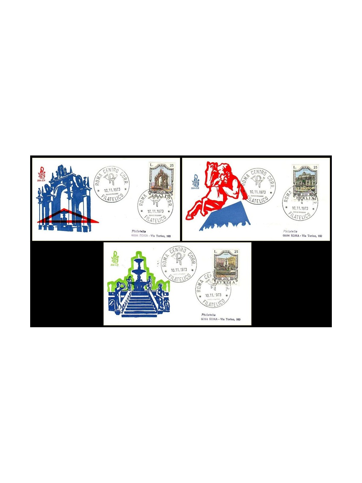 ITALY 1973 FDC (Venice) Fountains ord