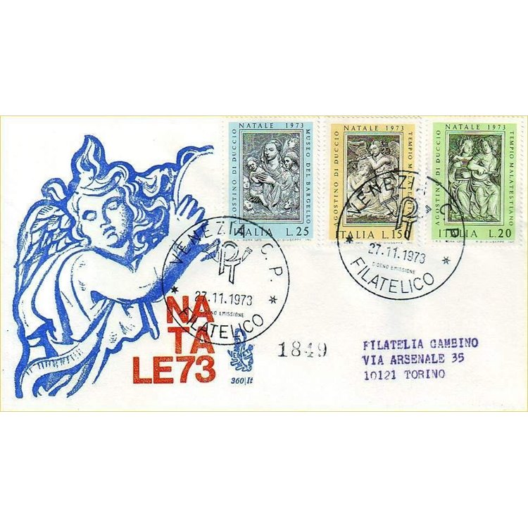 ITALIA 1973 FDC (Venetia) Natale