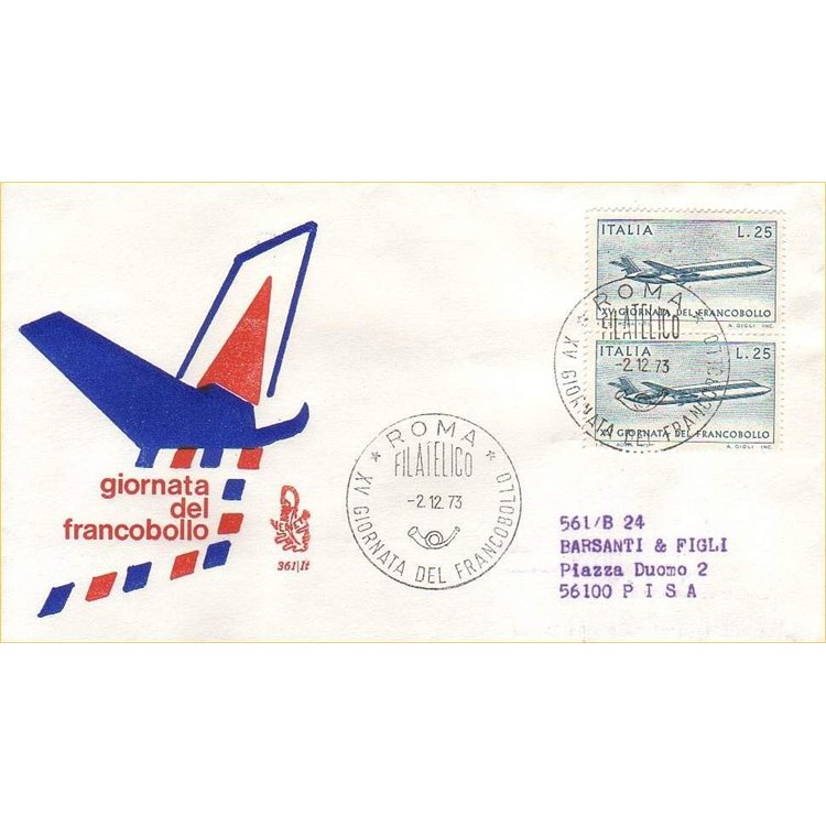ITALIA 1973 FDC (Venetia) Giornata del francobollo