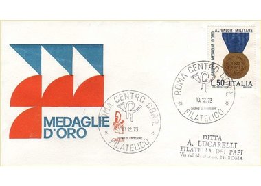 ITALIA 1973 FDC (Venetia) Medaglie d'oro ord