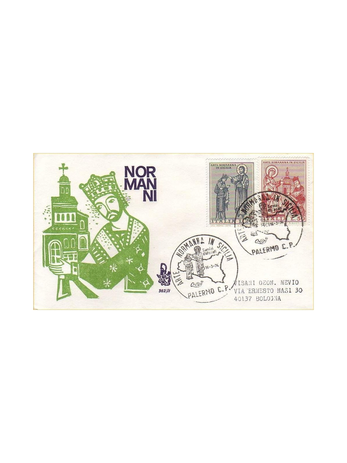 ITALY 1974 FDC (Venice) Norman Art
