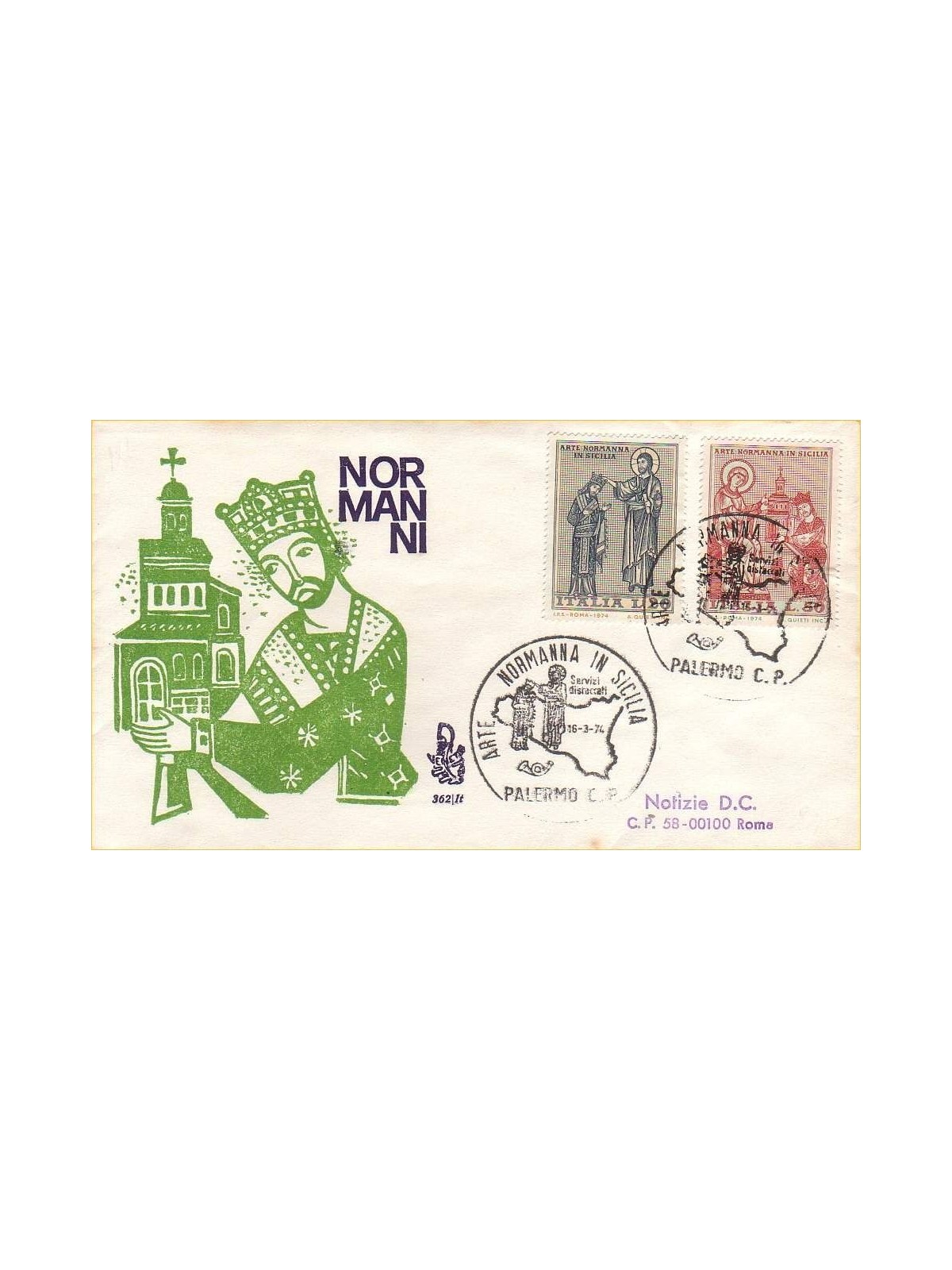 ITALY 1974 FDC (Venice) Norman Art ord