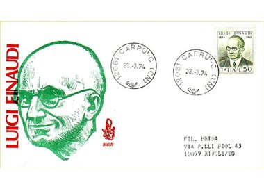ITALY 1974 FDC (Venice) Luigi Einaudi