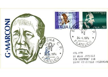 ITALIA 1974 FDC (Venetia) Guglielmo Marconi