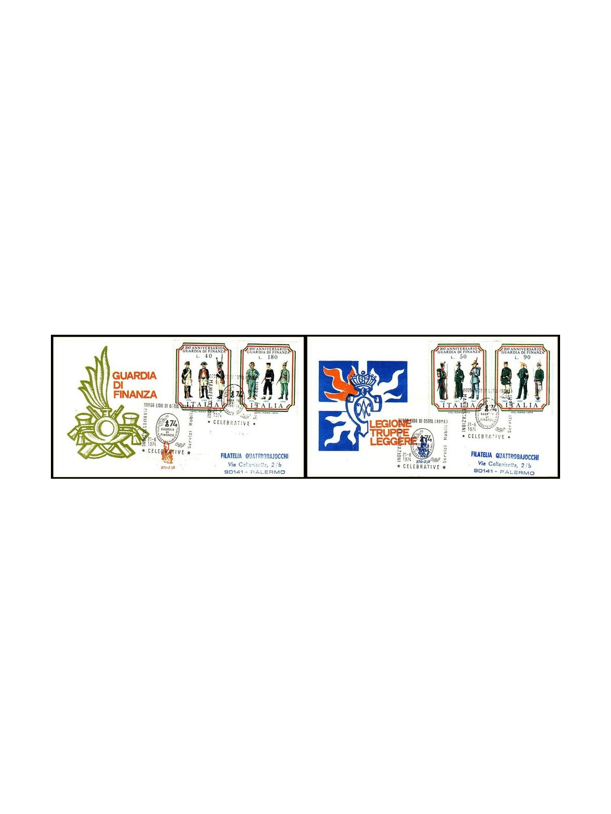 ITALY 1974 FDC (Venice) Guardia di Finanza ord