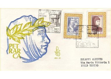 ITALY 1974 FDC (Venice) Francesco Petrarca