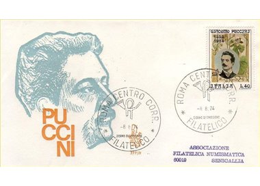 ITALIA 1974 FDC (Venetia) Giacomo Puccini ord