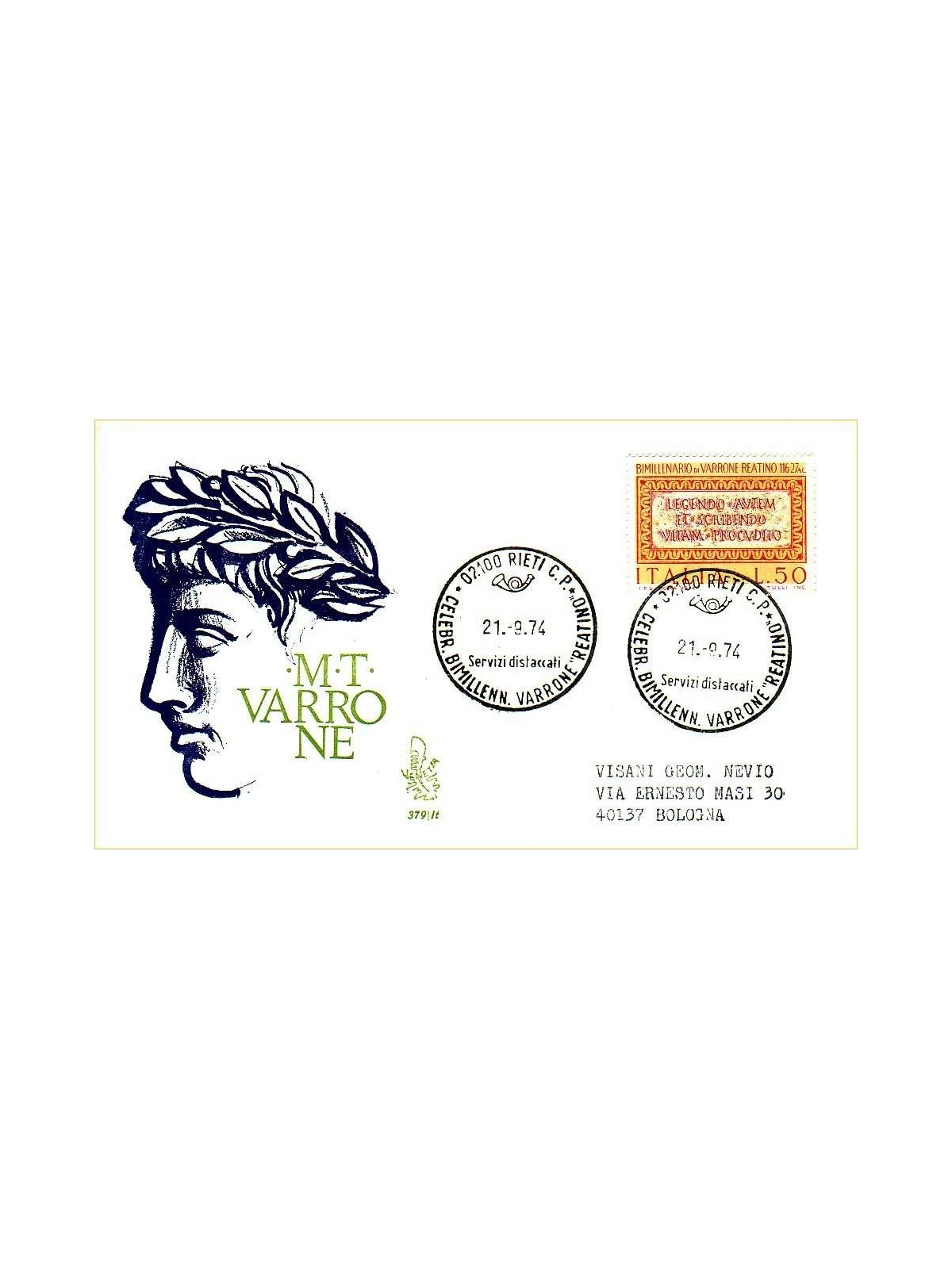 ITALIA 1974 FDC (Venetia) Varrone